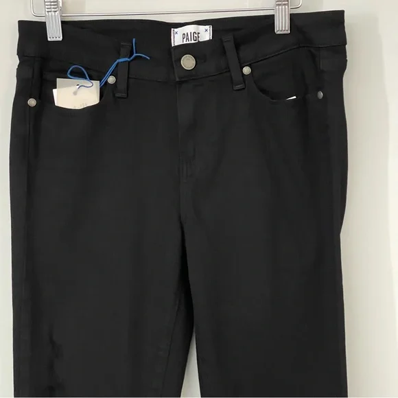 Paige Verdugo Ultra Skinny Black Eclipse Destructed Jeans Size 29 - Picture 4 of 12
